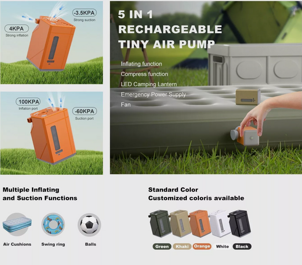 Air Pump 5 In 1 Lithium Battery Powered Air Pump